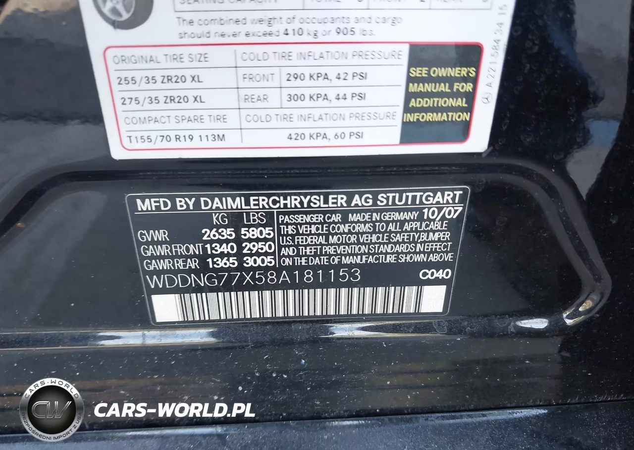 2008 Mercedes-Benz S 63 Amg VIN:WDDNG77X58A181153 - 9