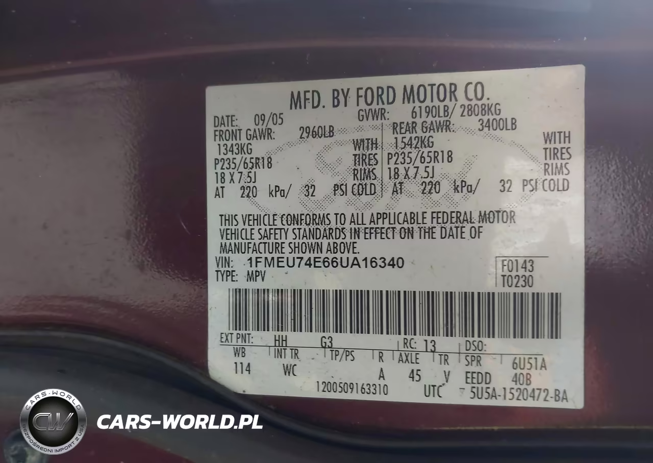 2006 Ford Explorer Eddie Bauer VIN:1FMEU74E66UA16340 - 9