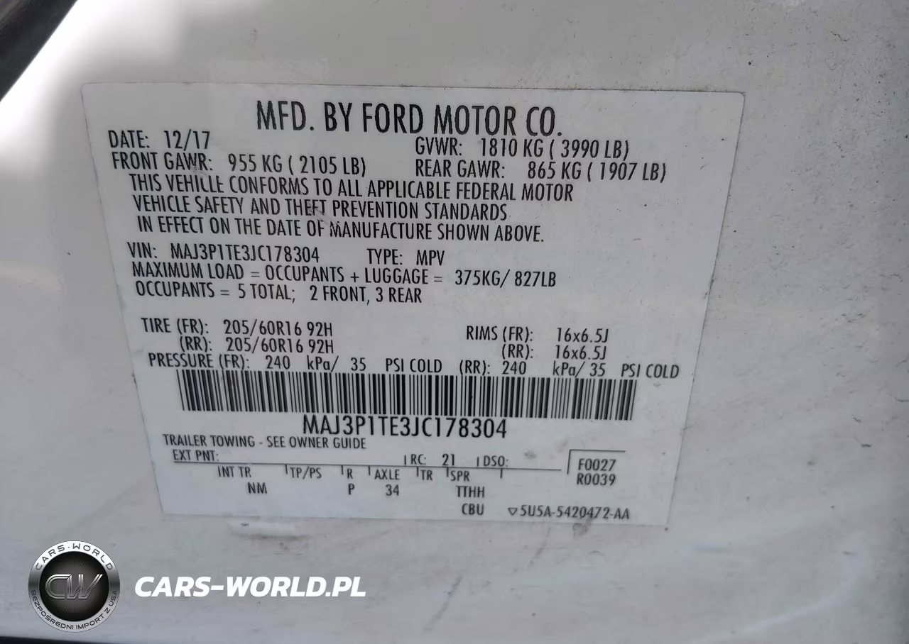 2018 Ford Ecosport Se VIN:MAJ3P1TE3JC178304 - 9