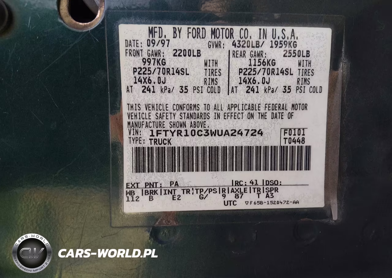1998 Ford Ranger Splash-Xl-Xlt VIN:1FTYR10C3WUA24724 - 9