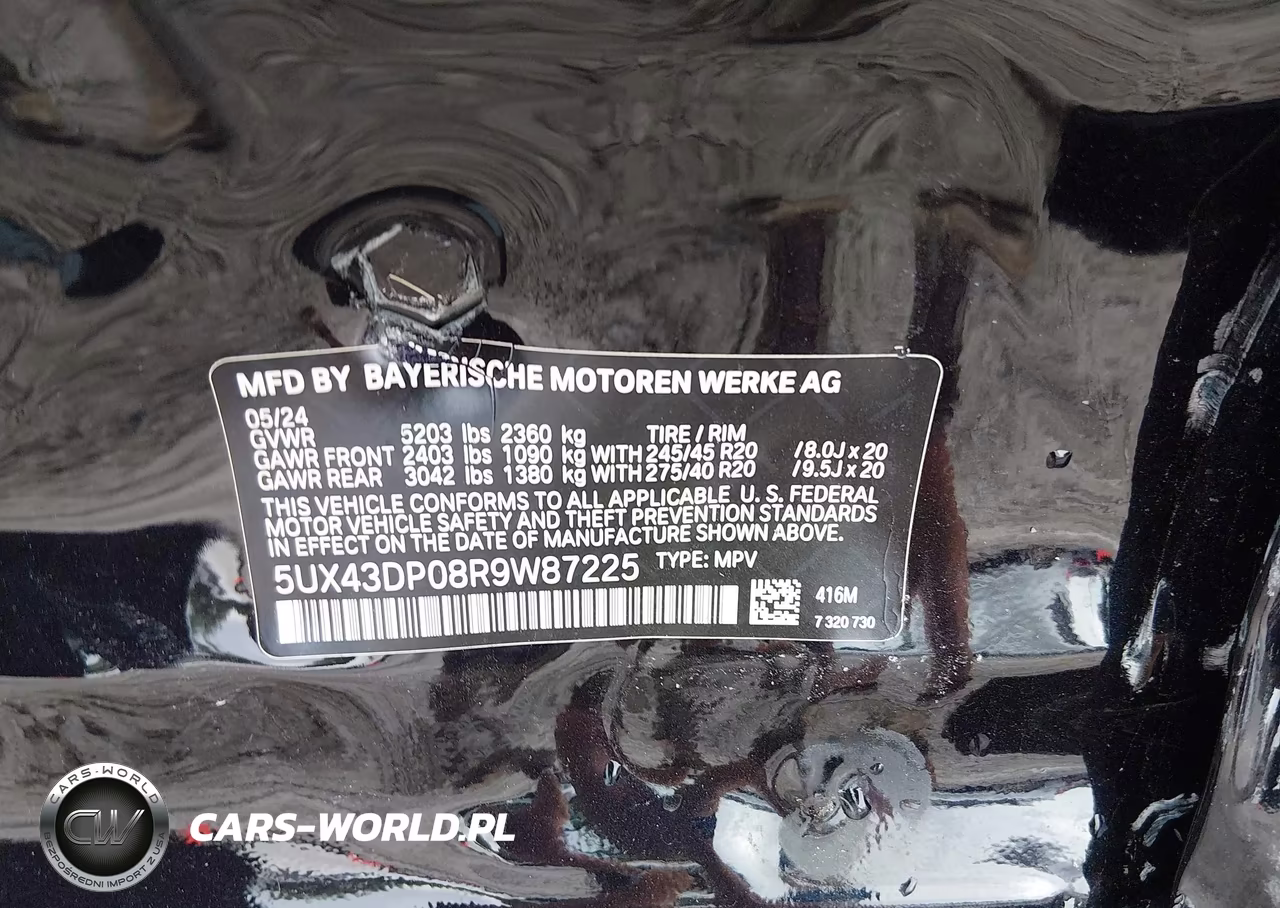 2024 BMW X3 Sdrive30I VIN:5UX43DP08R9W87225 - 9