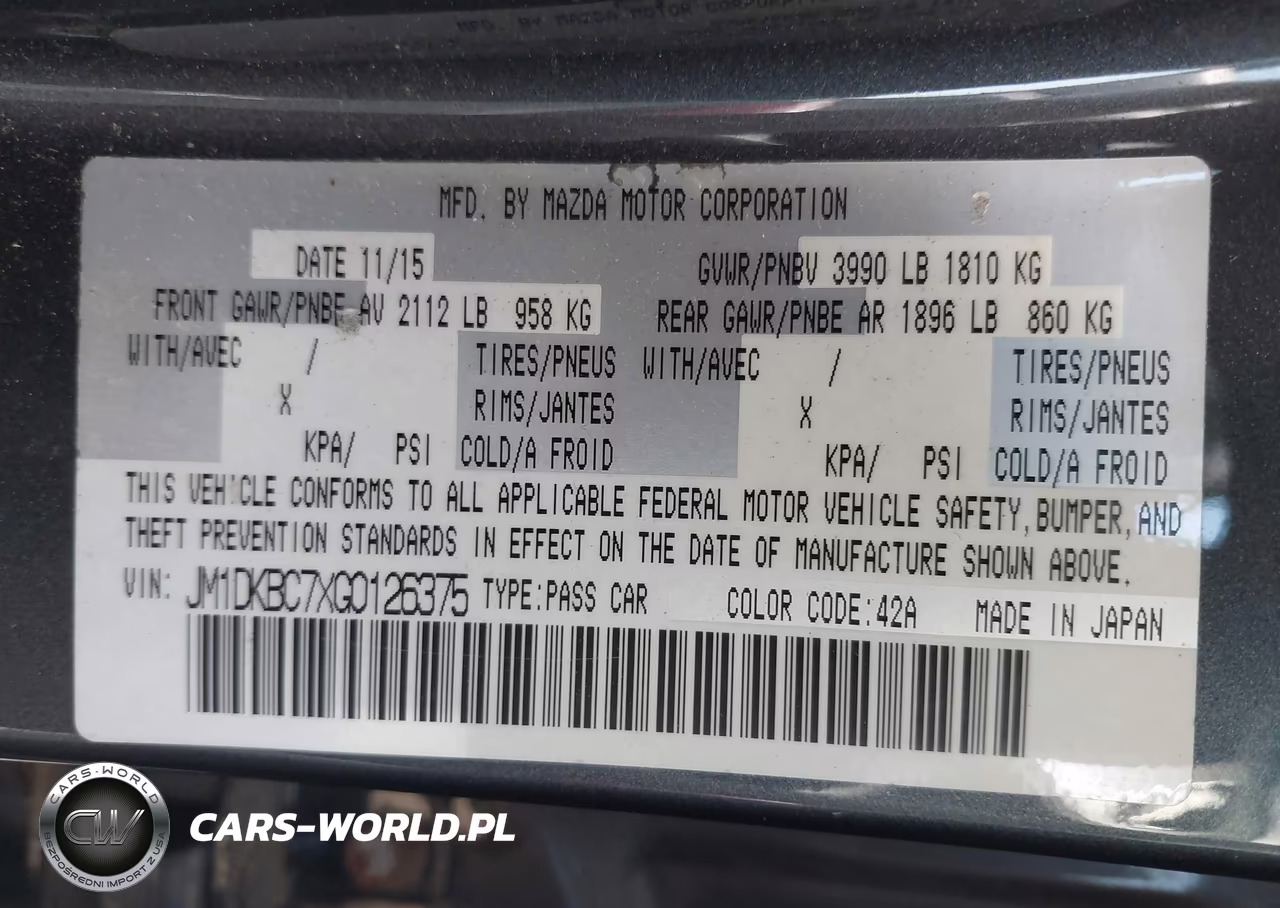 2016 Mazda Cx-3 Touring VIN:JM1DKBC7XG0126375 - 9