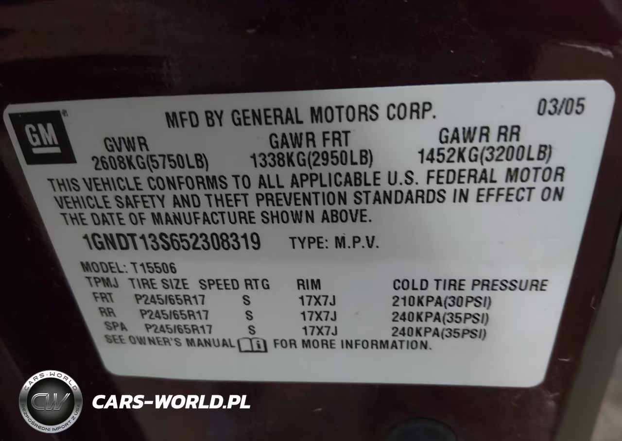 2005 Chevrolet Trailblazer Ls VIN:1GNDT13S652308319 - 9
