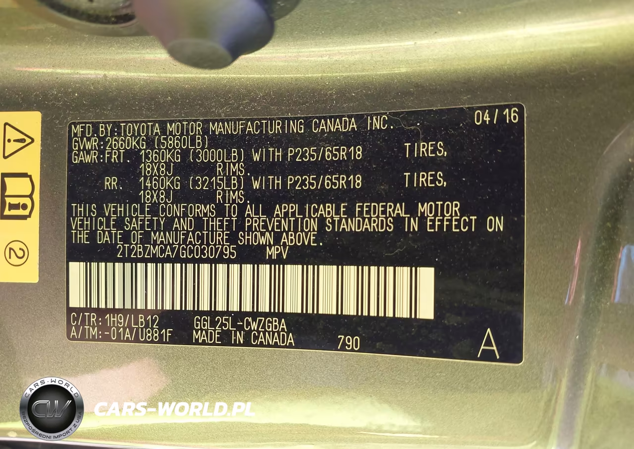 2016 Lexus Rx 350 VIN:2T2BZMCA7GC030795 - 9