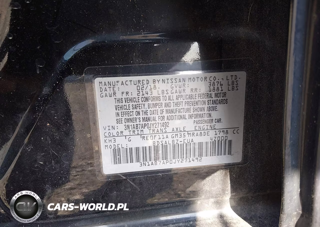 2018 Nissan Sentra S VIN:3N1AB7AP0JY271492 - 9