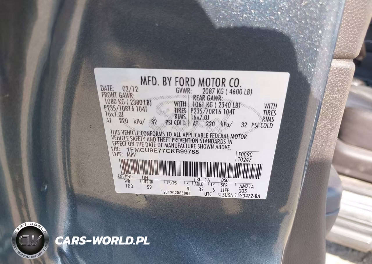 2012 Ford Escape Limited VIN:1FMCU9E77CKB99788 - 9