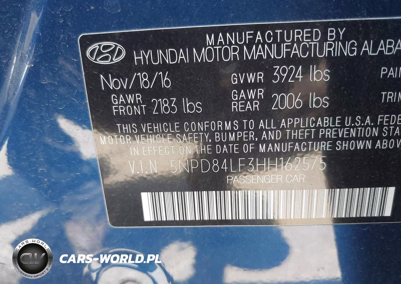 2017 Hyundai Elantra Se VIN:5NPD84LF3HH162575 - 9