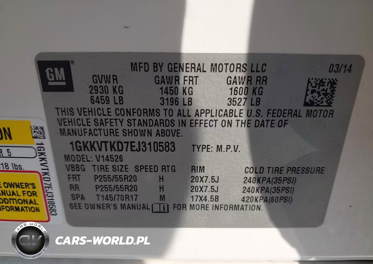 2014 GMC Acadia Denali VIN:1GKKVTKD7EJ310583 - 9