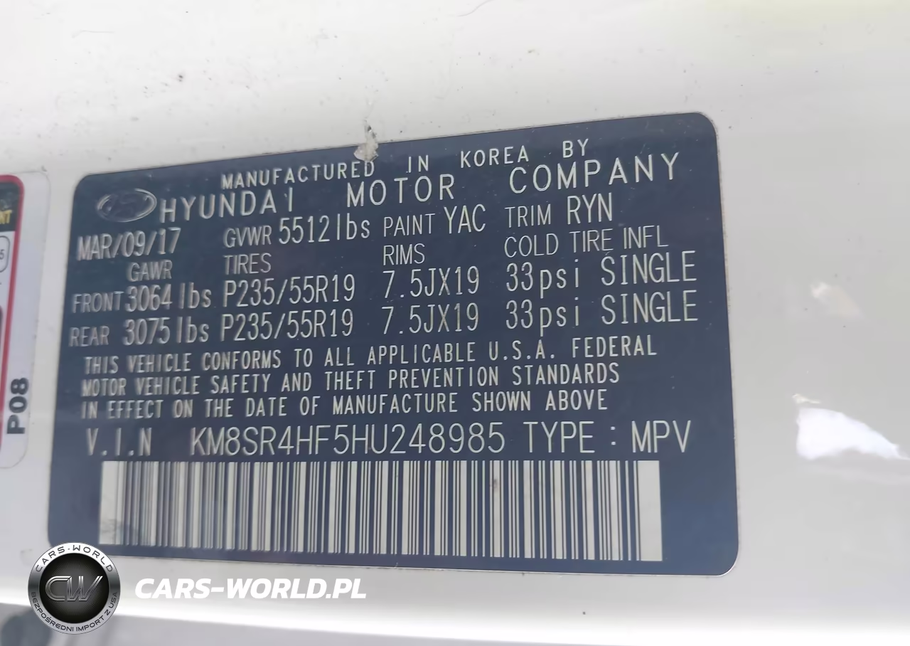 2017 Hyundai Santa Fe Se Ultimate VIN:KM8SR4HF5HU248985 - 9