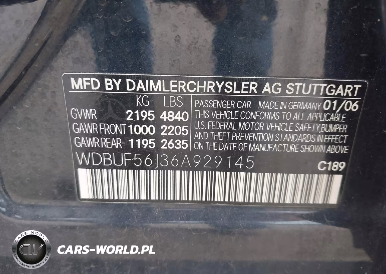 2006 Mercedes-Benz E 350 VIN:WDBUF56J36A929145 - 9