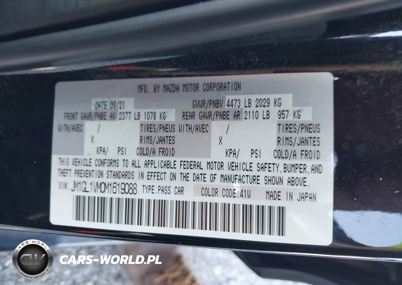 2021 Mazda Mazda6 Touring VIN:JM1GL1VM0M1619088 - 9
