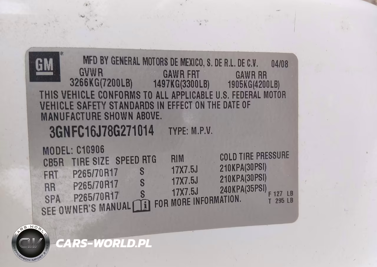 2008 Chevrolet Suburban 1500 Lt VIN:3GNFC16J78G271014 - 9