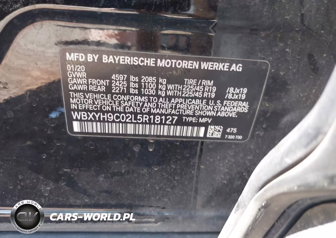 2020 BMW X2 Sdrive28I VIN:WBXYH9C02L5R18127 - 9