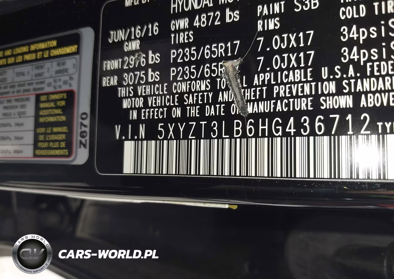 2017 Hyundai Santa Fe Sport 2.4L VIN:5XYZT3LB6HG436712 - 9