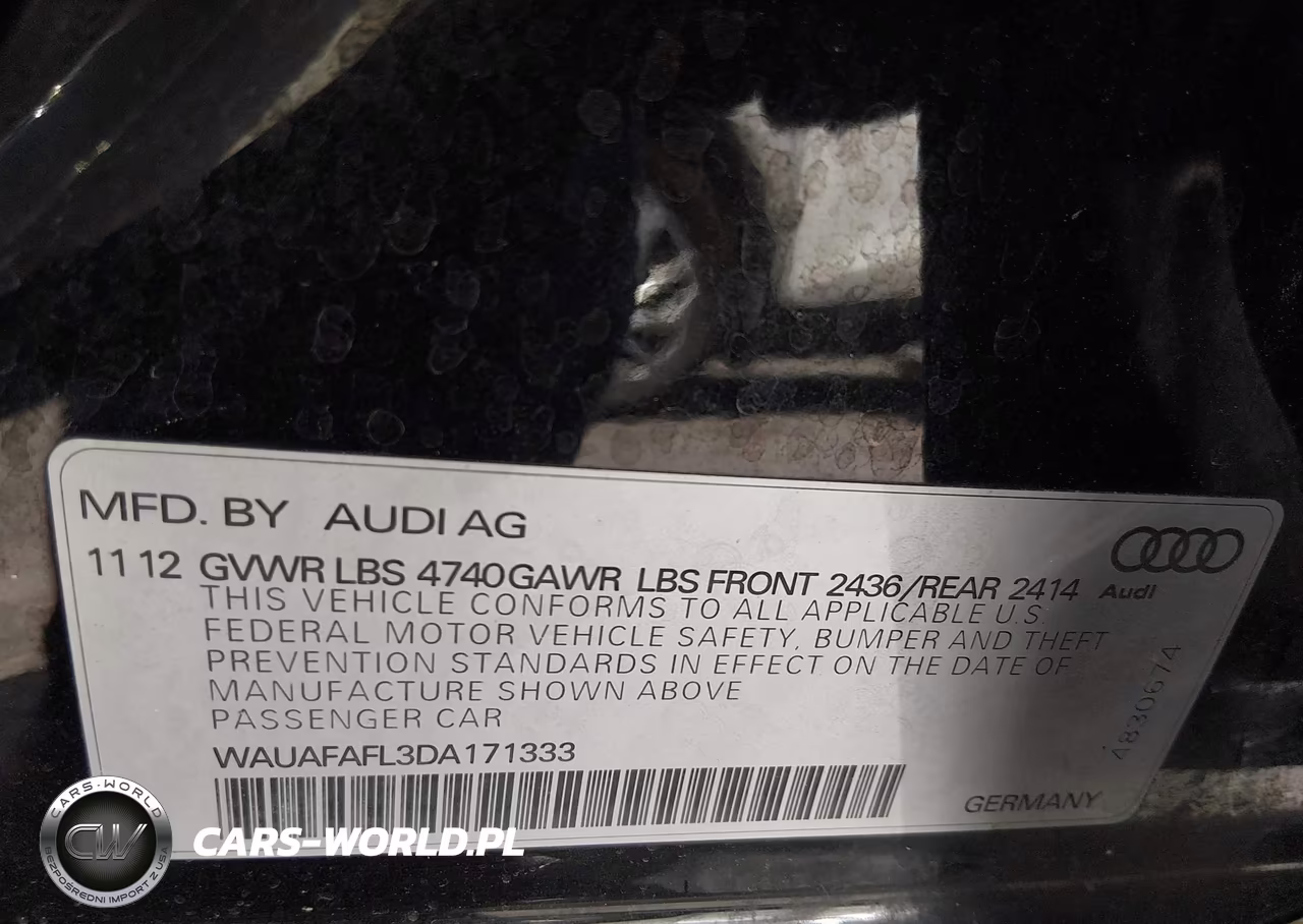 2013 Audi A4 2.0T Premium VIN:WAUAFAFL3DA171333 - 9