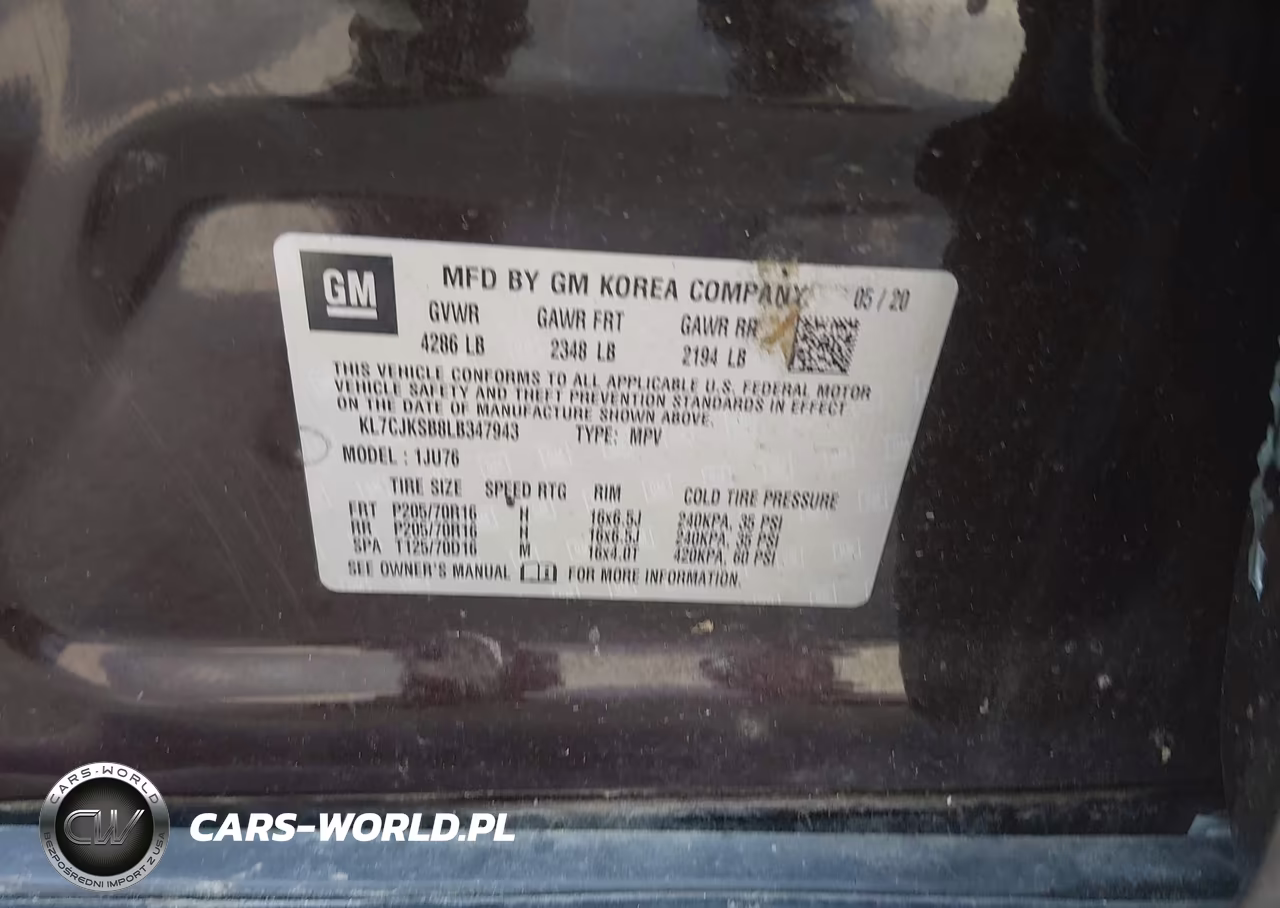 2020 Chevrolet Trax Fwd Ls VIN:KL7CJKSB8LB347943 - 9
