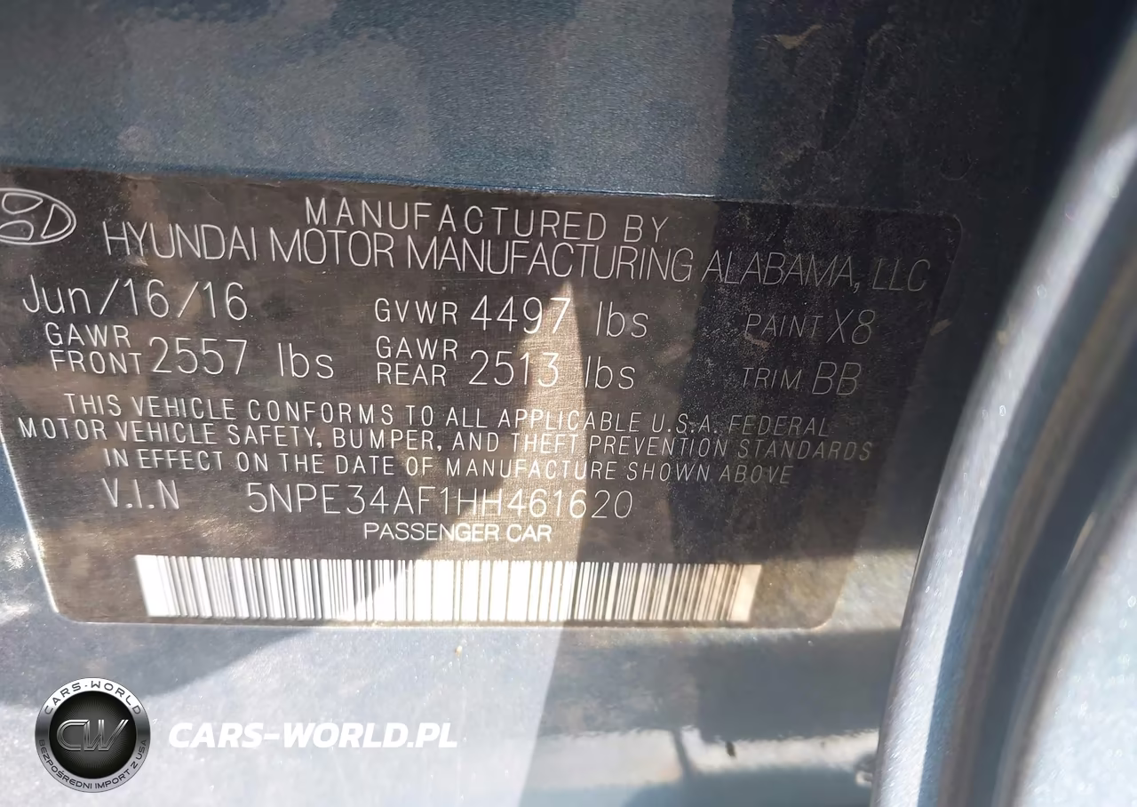 2017 Hyundai Sonata Limited VIN:5NPE34AF1HH461620 - 9