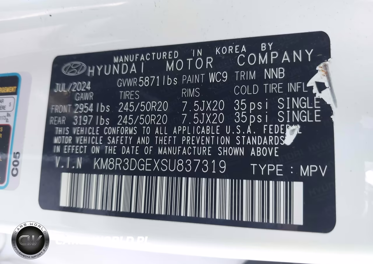 2025 Hyundai Palisade Xrt VIN:KM8R3DGEXSU837319 - 9