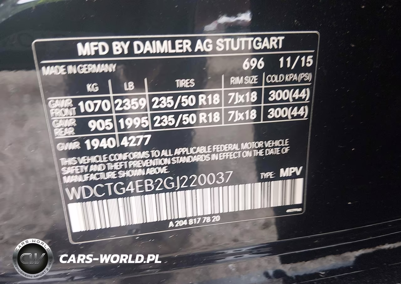 2016 Mercedes-Benz Gla 250 VIN:WDCTG4EB2GJ220037 - 9