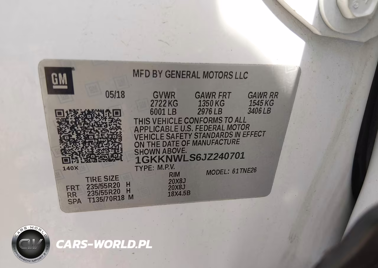 2018 GMC Acadia Slt-2 VIN:1GKKNWLS6JZ240701 - 9