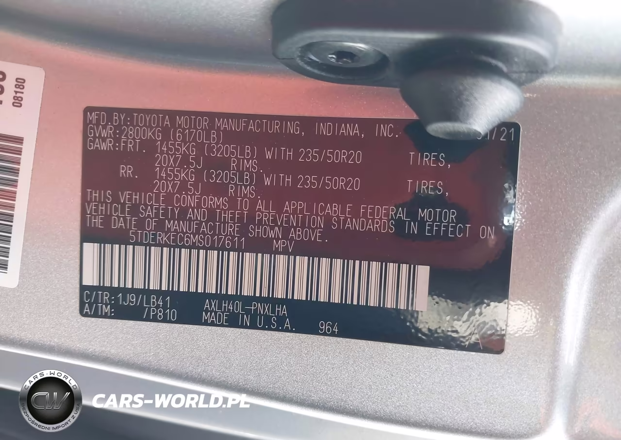 2021 Toyota Sienna Platinum VIN:5TDERKEC6MS017611 - 9