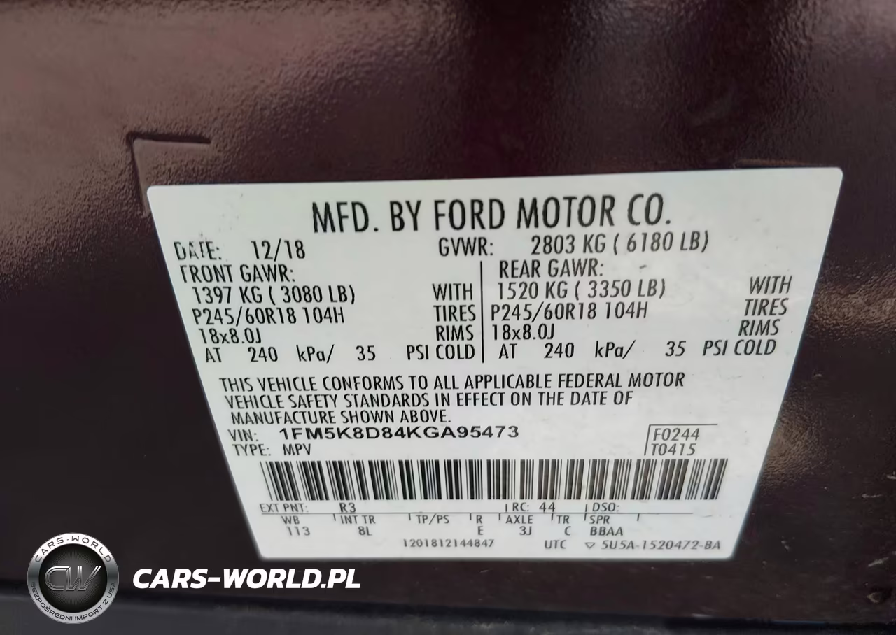2019 Ford Explorer Xlt VIN:1FM5K8D84KGA95473 - 9