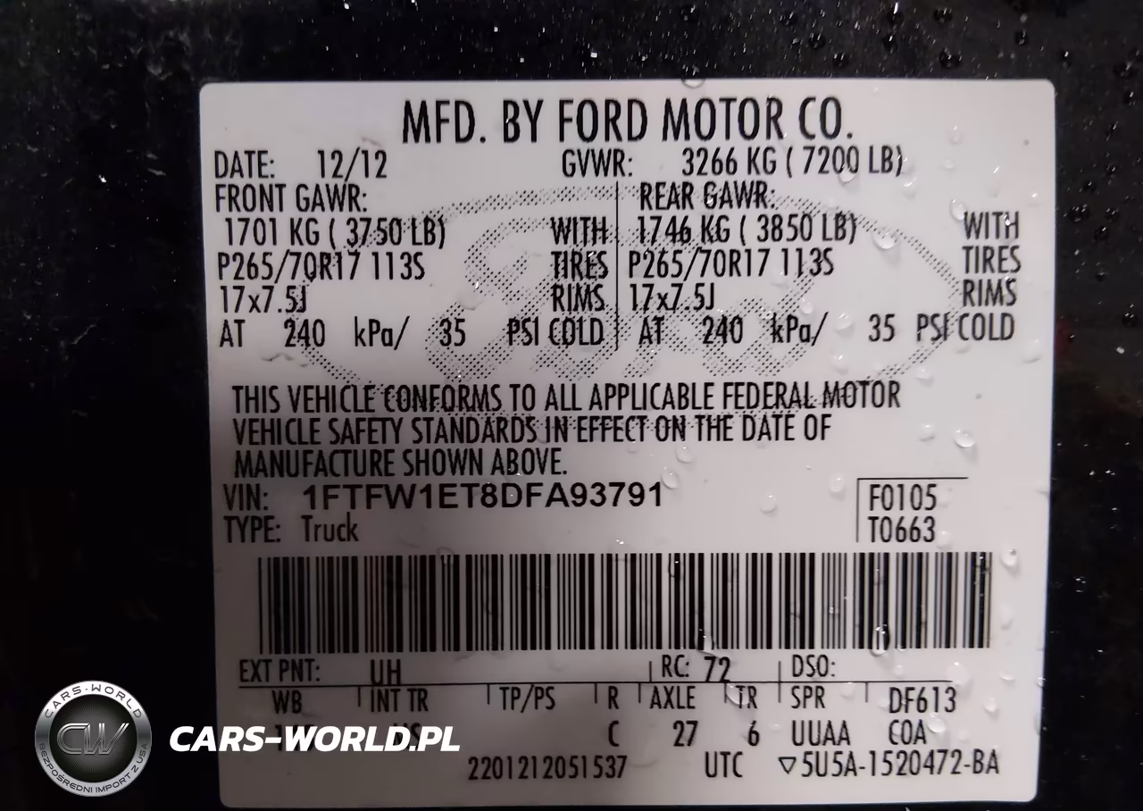2013 Ford F-150 Xlt VIN:1FTFW1ET8DFA93791 - 9