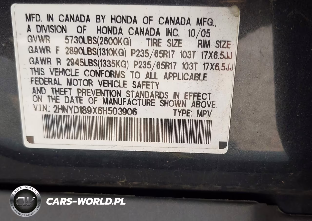 2006 Acura Mdx VIN:2HNYD189X6H503906 - 9