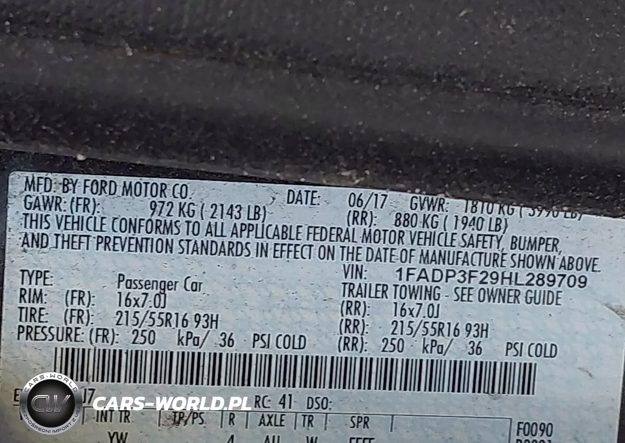 2017 Ford Focus Se VIN:1FADP3F29HL289709 - 9