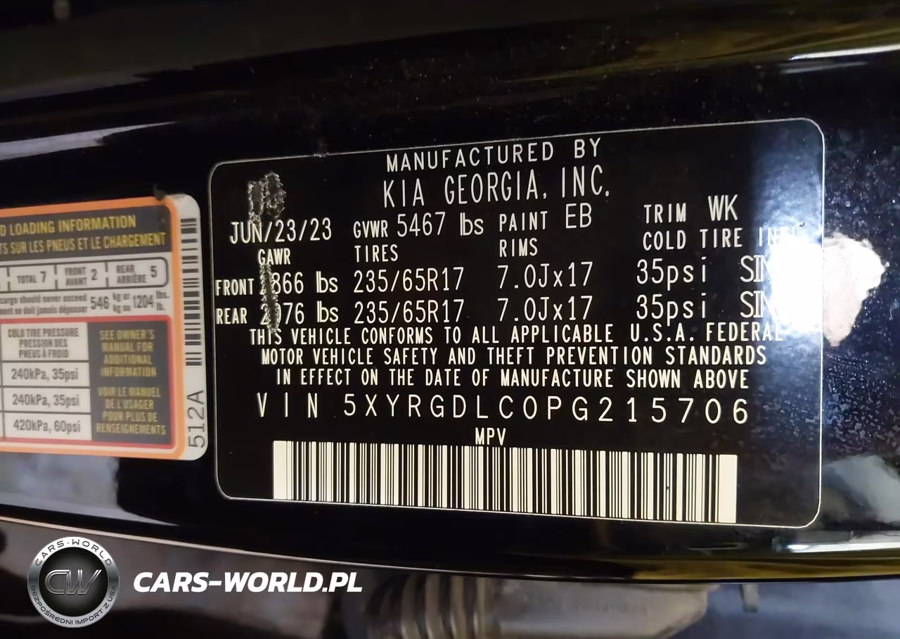 2023 Kia Sorento Lx VIN:5XYRGDLC0PG215706 - 9