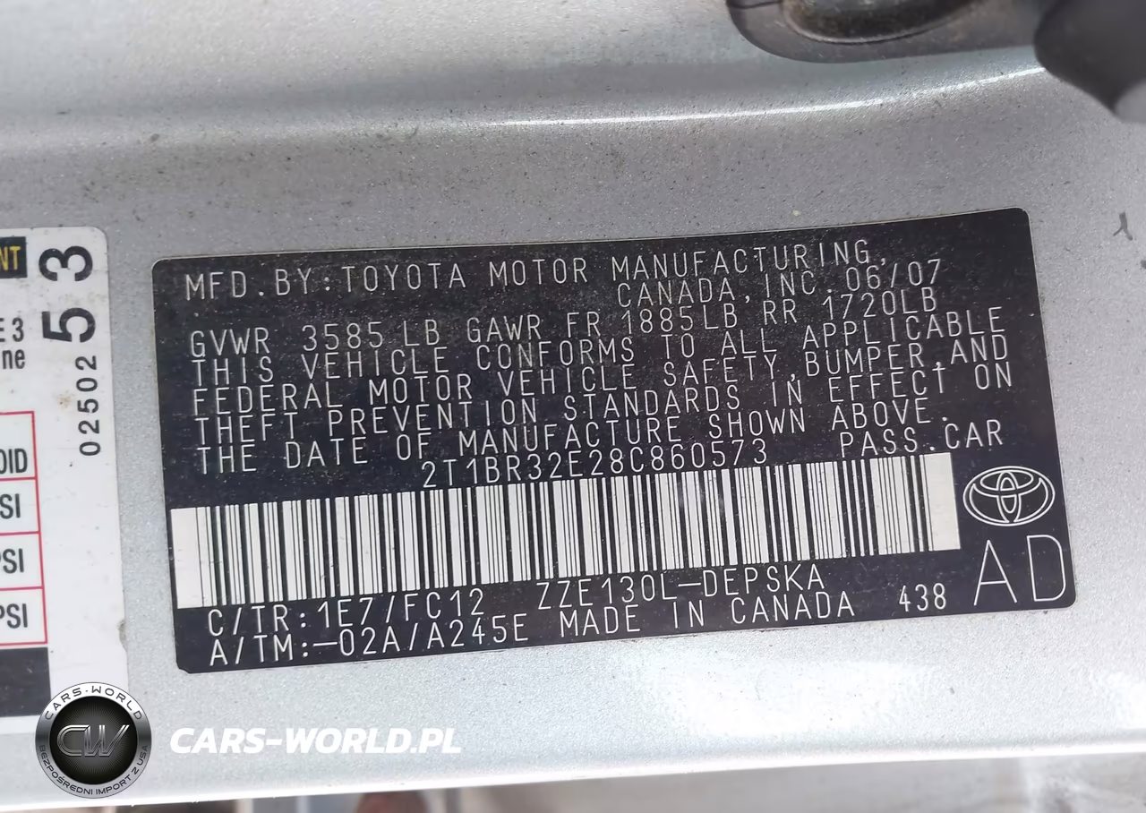 2008 Toyota Corolla S VIN:2T1BR32E28C860573 - 9