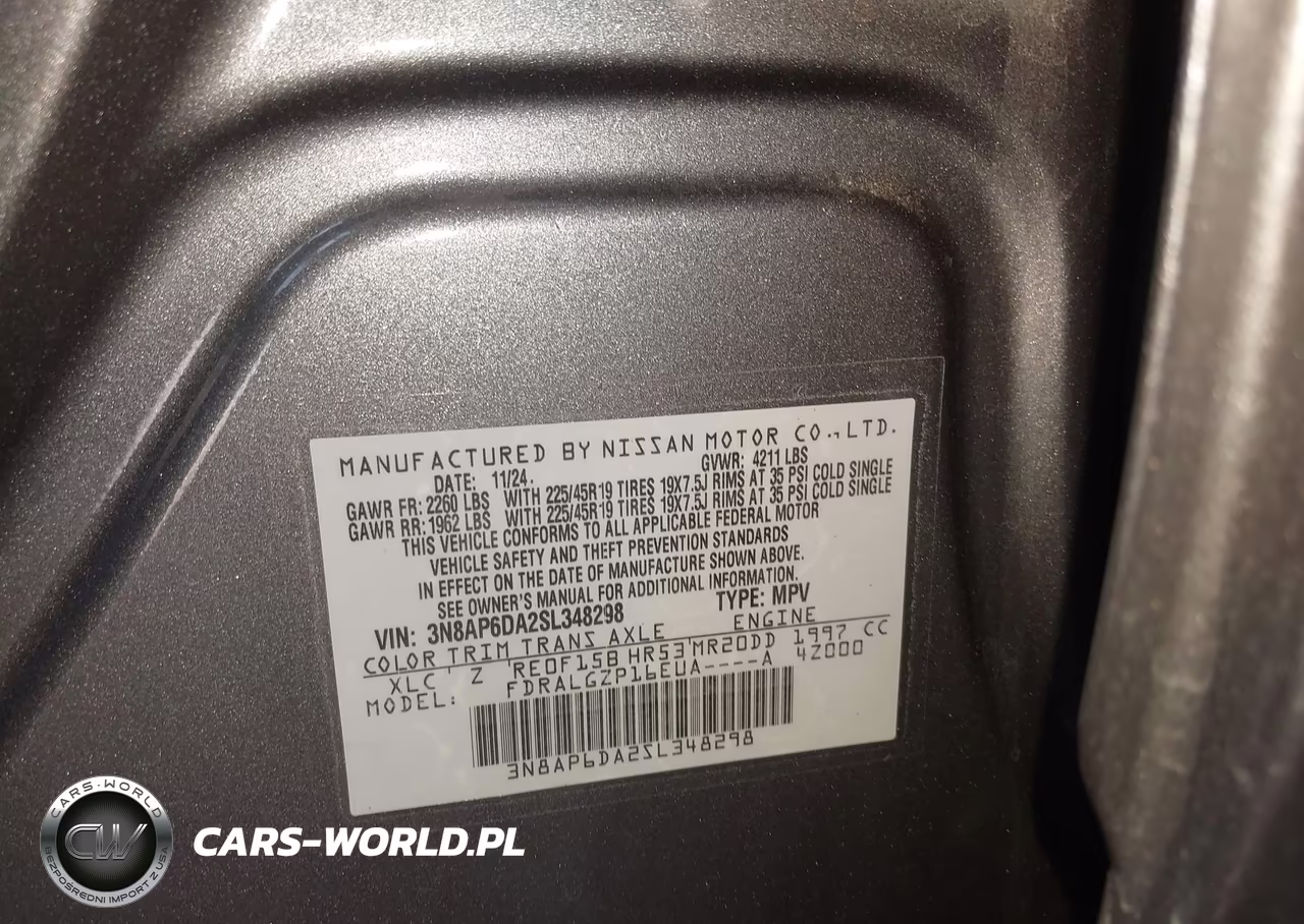 2025 Nissan Kicks Sr Fwd VIN:3N8AP6DA2SL348298 - 9