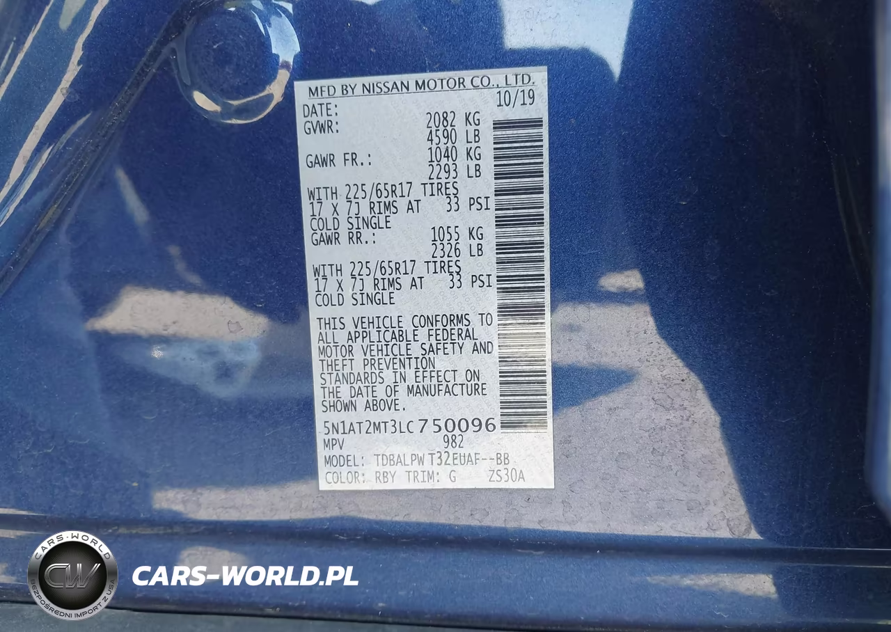 2020 Nissan Rogue S Fwd VIN:5N1AT2MT3LC750096 - 9