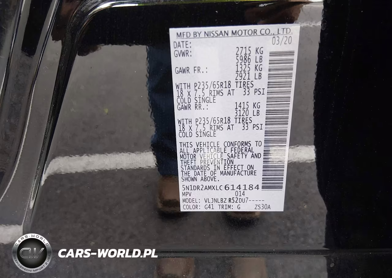 2020 Nissan Pathfinder S 4Wd VIN:5N1DR2AMXLC614184 - 9