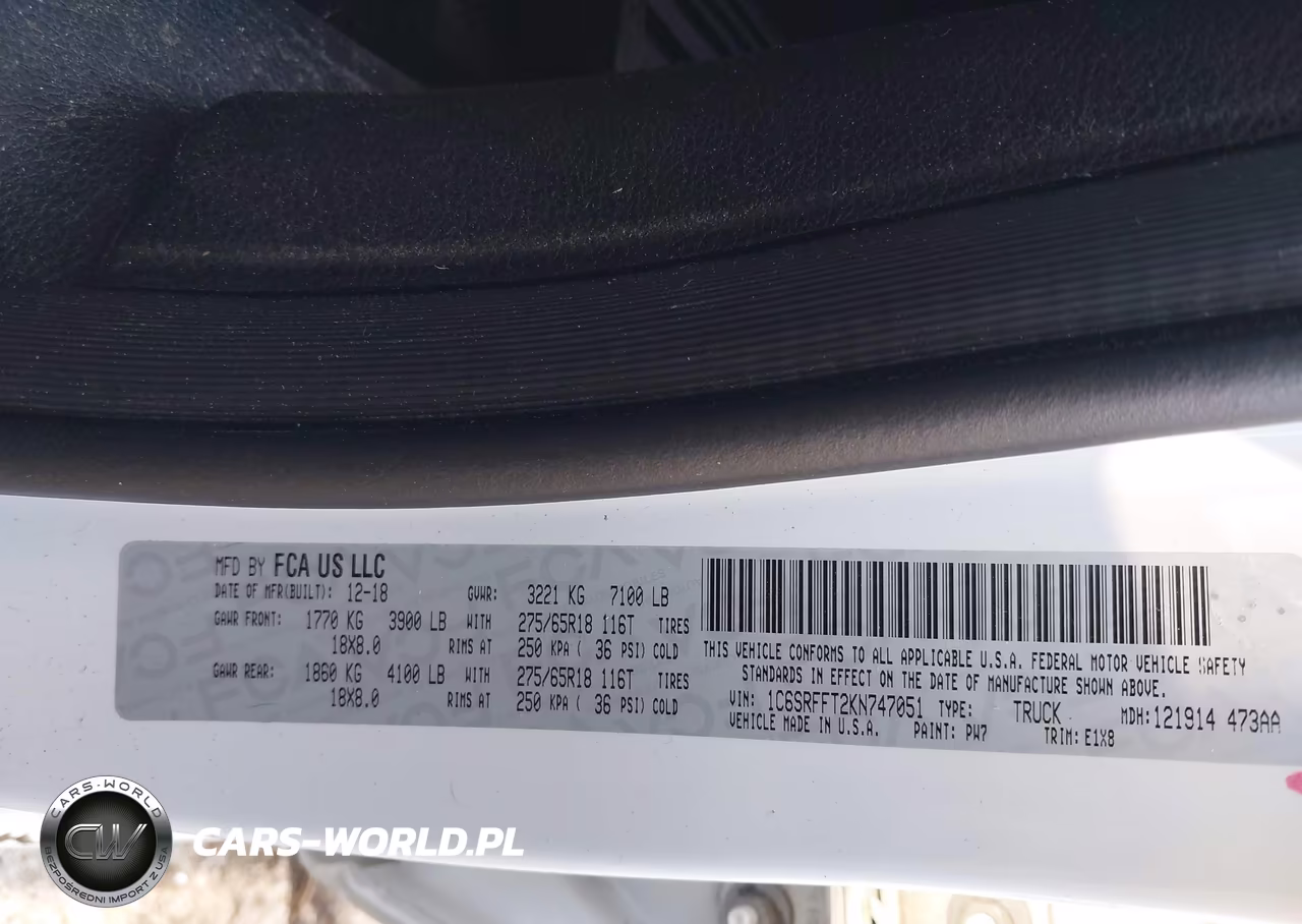 2019 Ram 1500 Big Horn-Lone Star 4X4 5'7 Box VIN:1C6SRFFT2KN747051 - 9