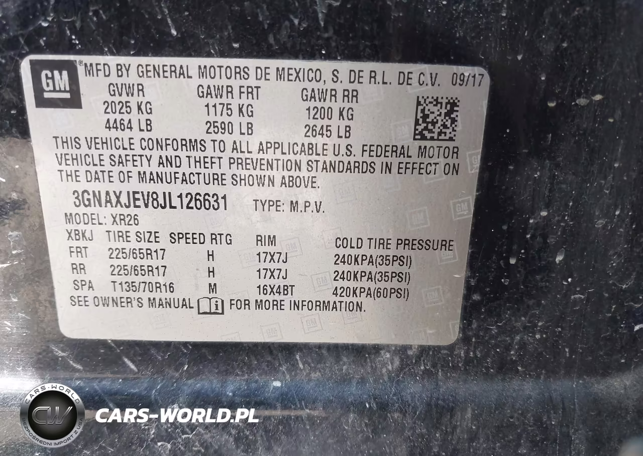 2018 Chevrolet Equinox Lt VIN:3GNAXJEV8JL126631 - 9
