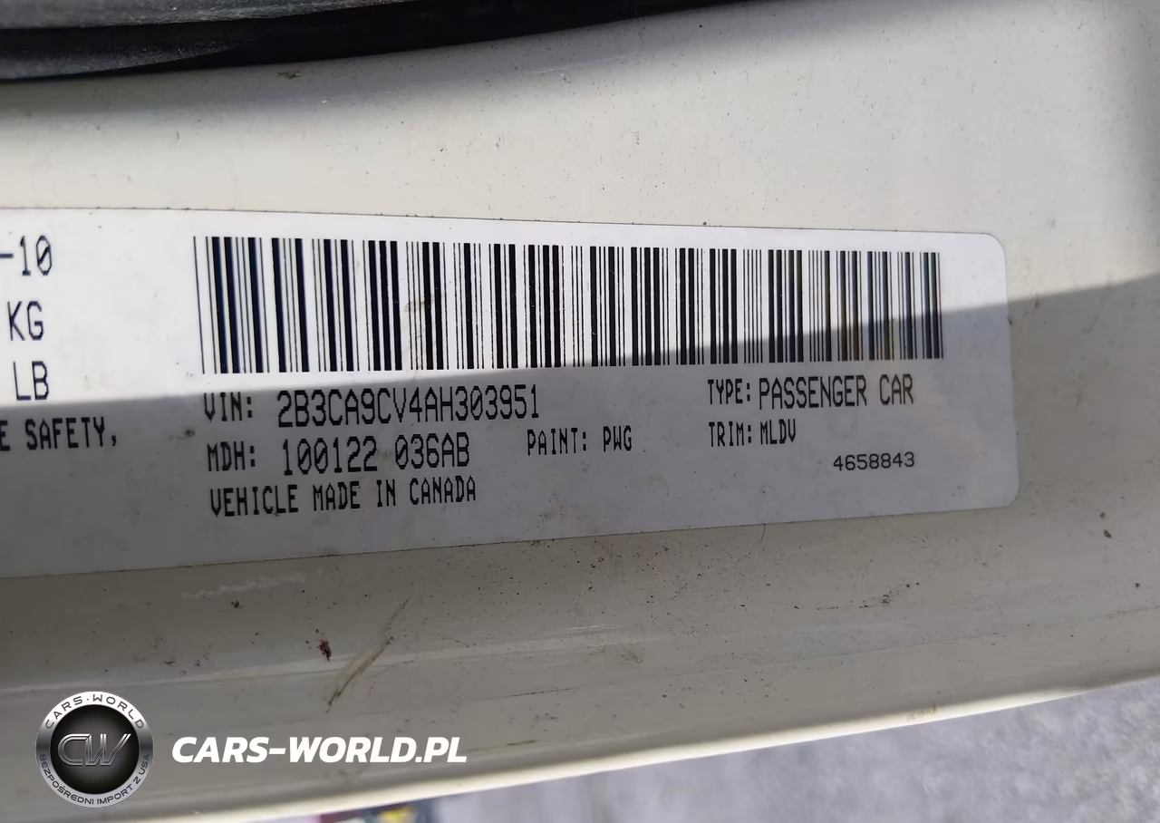 2010 Dodge Charger Rallye VIN:2B3CA9CV4AH303951 - 9