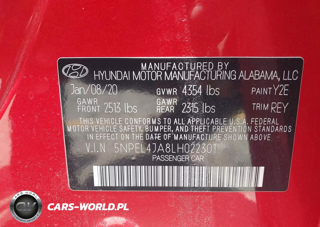 2020 Hyundai Sonata Sel VIN:5NPEL4JA8LH022301 - 9