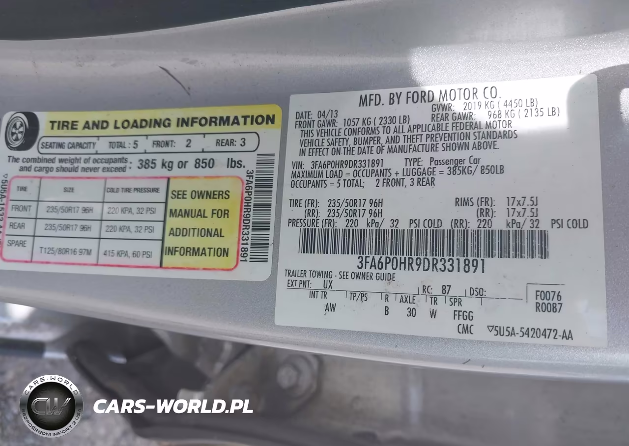 2013 Ford Fusion Se VIN:3FA6P0HR9DR331891 - 9
