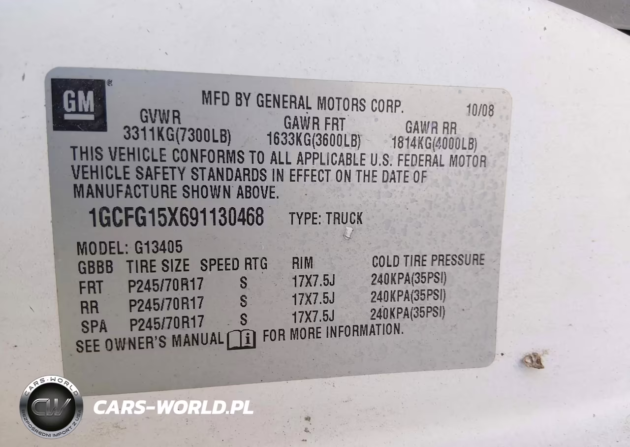 2009 Chevrolet Express Work Van VIN:1GCFG15X691130468 - 9