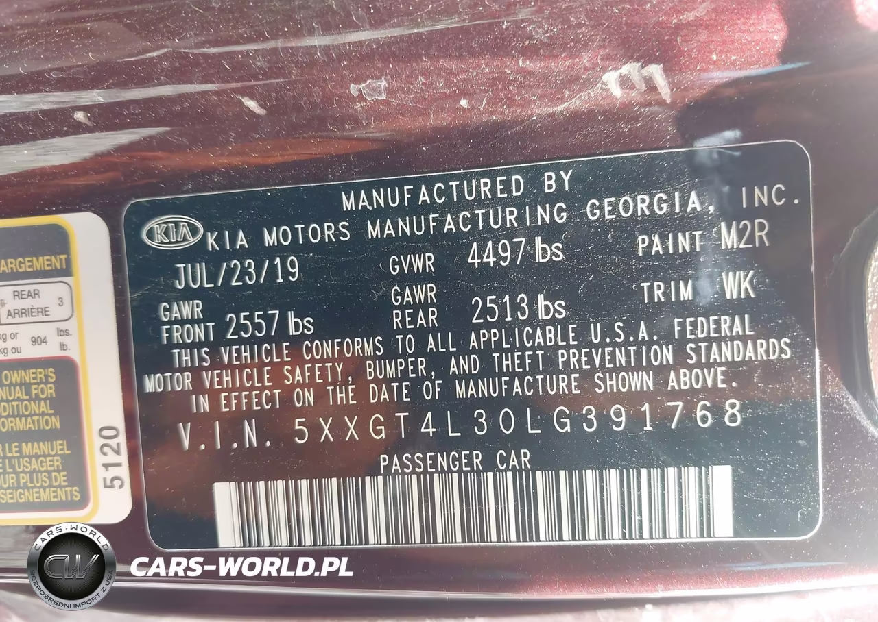 2020 Kia Optima Lx VIN:5XXGT4L30LG391768 - 9