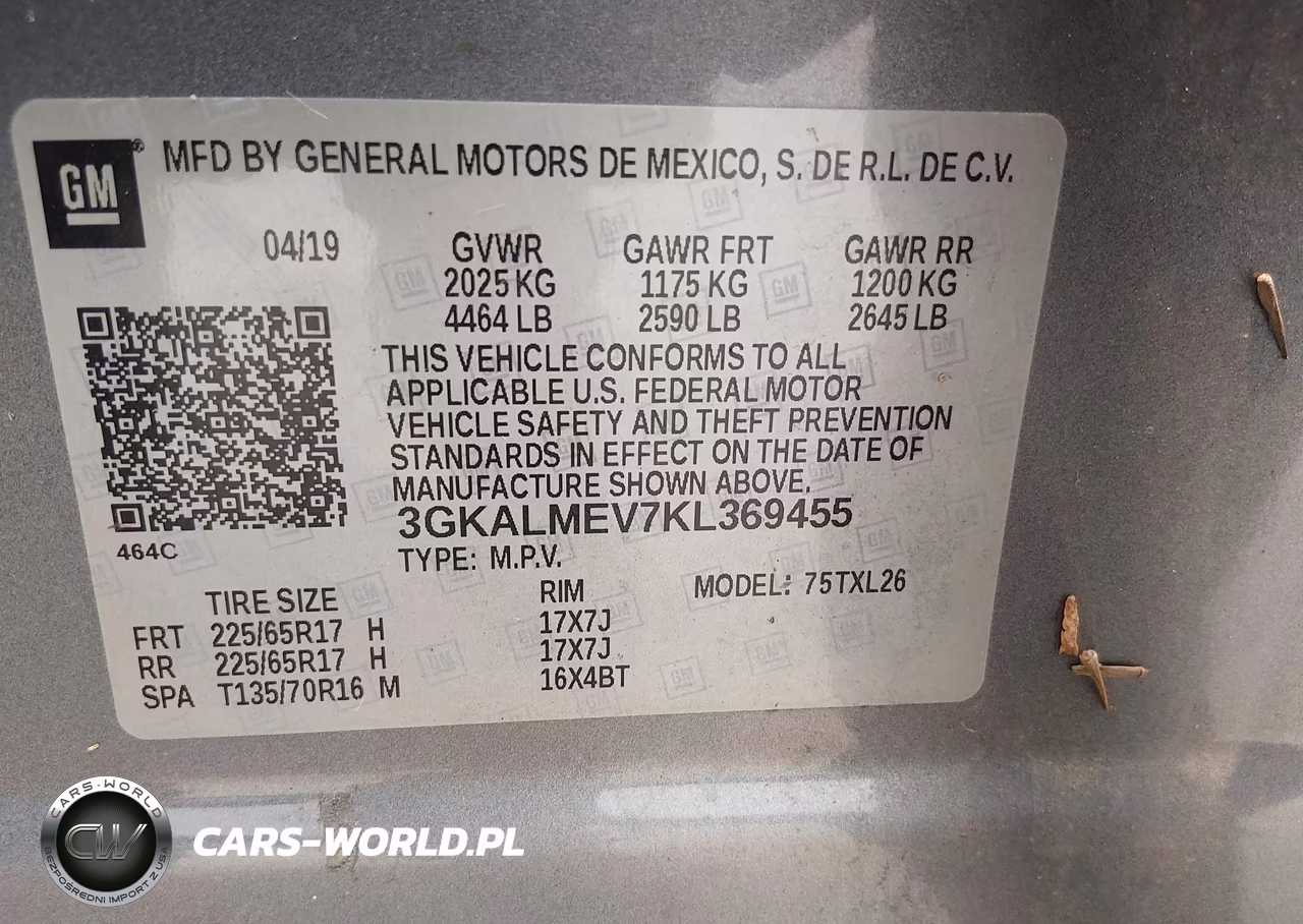 2019 GMC Terrain Sle VIN:3GKALMEV7KL369455 - 9