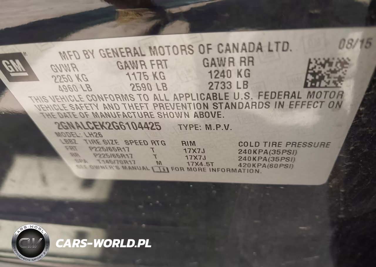 2016 Chevrolet Equinox Lt VIN:2GNALCEK2G6104425 - 9