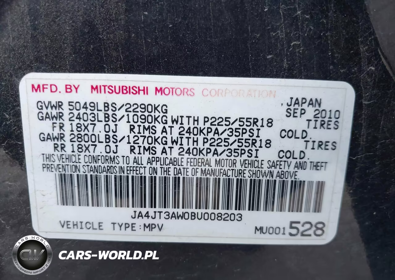 2011 Mitsubishi Outlander Se VIN:JA4JT3AW0BU008203 - 9