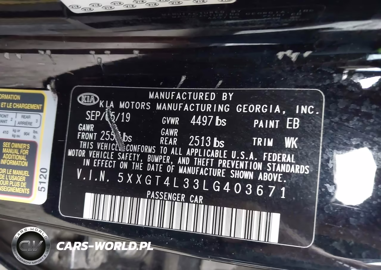 2020 Kia Optima Lx VIN:5XXGT4L33LG403671 - 9