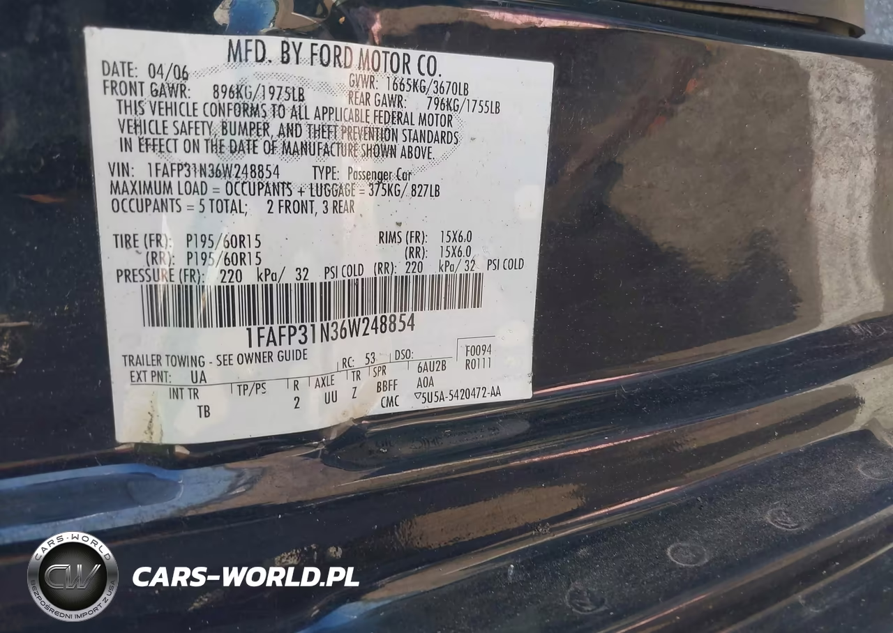 2006 Ford Focus Zx3 VIN:1FAFP31N36W248854 - 9