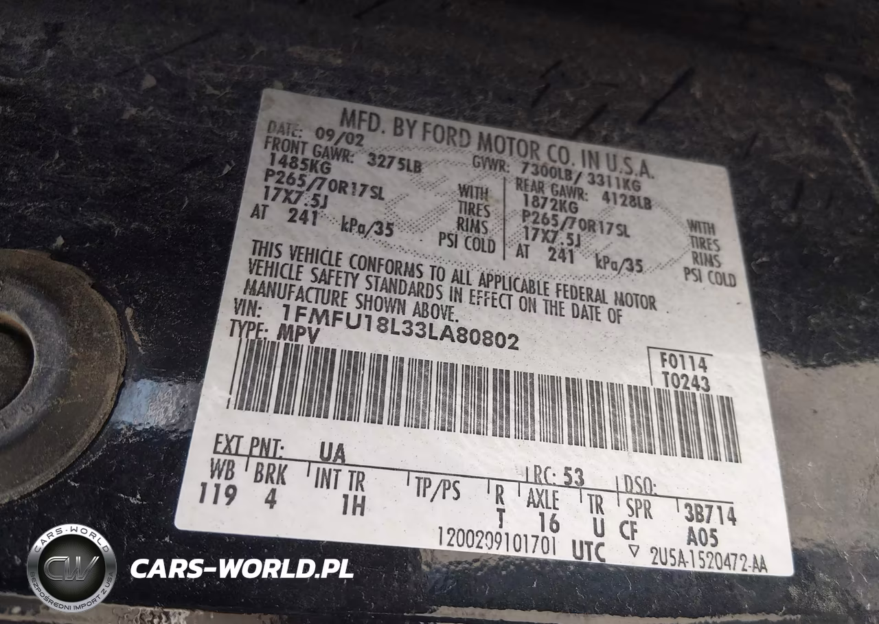 2003 Ford Expedition Eddie Bauer VIN:1FMFU18L33LA80802 - 9