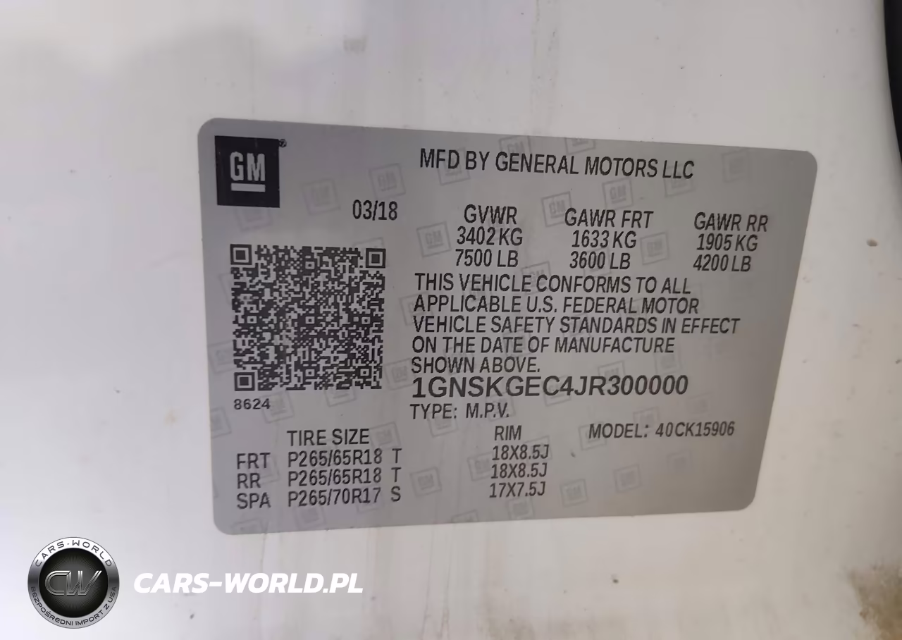 2018 Chevrolet Suburban Ls VIN:1GNSKGEC4JR300000 - 9