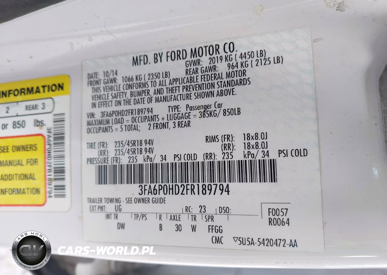2015 Ford Fusion Se VIN:3FA6P0HD2FR189794 - 9