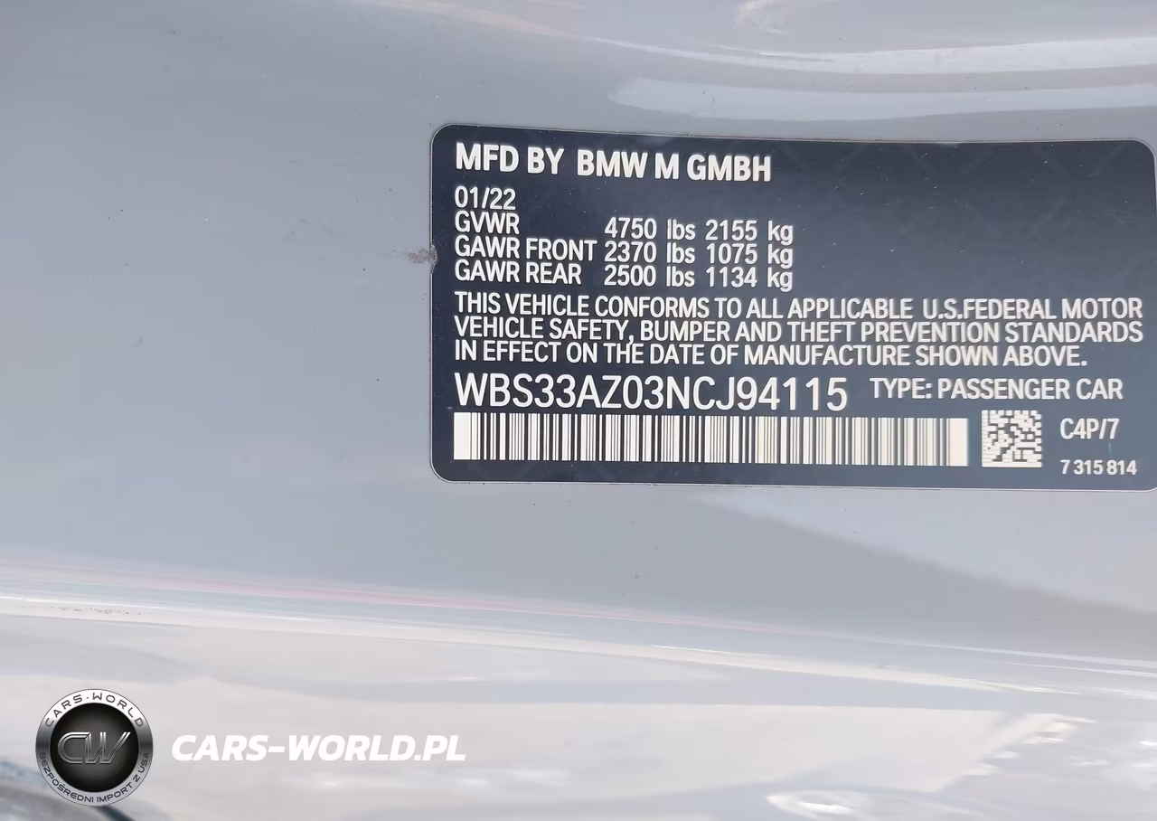 2022 BMW M4 Competition VIN:WBS33AZ03NCJ94115 - 9